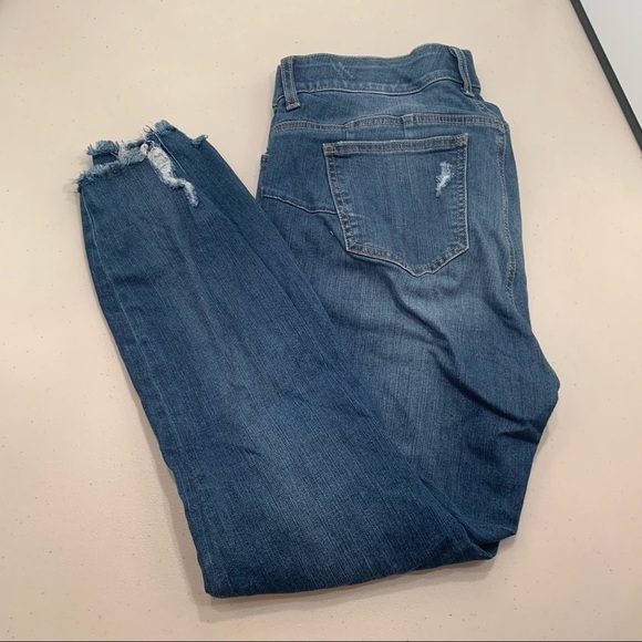 torrid Denim - Torrid Jeans Adult 14R Blue Bombshell Skinny Distressed Stretch High Rise Women